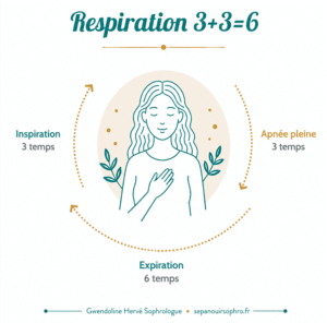 Lire la suite à propos de l’article Respiration 3+3=6 : retour au calme et à l&rsquo;apaisement