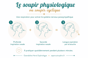 Lire la suite à propos de l’article Soupir physiologique ou soupir cyclique : comment cette respiration agit sur le stress
