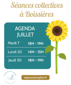 séances sophrologie en groupe à Boissières - juillet 2026