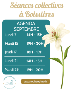 séances de sophrologie en groupe à Boissières, proche Calvisson et Vergèze - planning septembre 2026